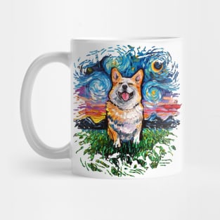 Smiling Corgi Night (version 2) Mug